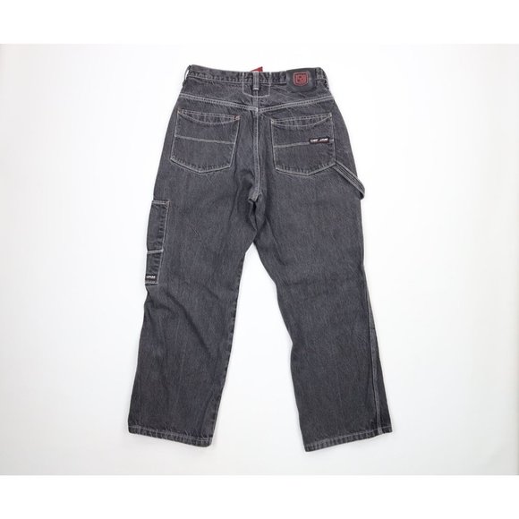 Vintage Def Jam Records 32x29 Distressed Big Pocket Baggy Fit Wide Leg Jeans - Picture 7 of 11